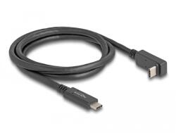 Delock USB-C Apa USB-C Apa Töltő/Adat Kábel - 1 m, Fekete (80034)