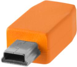 Tether Tools Theter Tools CUC2415-ORG TetherPro USB-C Apa - MiniUSB-B Apa Adatkábel - 4.6 m, Narancs