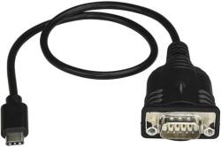 StarTech ICUSB232PROC USB-C - RS232 Apa - Apa Kábel - 0.4 m, Fekete