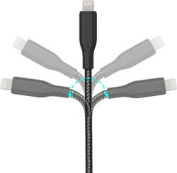 TERRATEC Charge CL2 USBC Apa - Lightning Apa Adat- és Töltőkábel - 2 m, Fekete (306954)