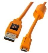 Tether Tools CU5430ORG USB-A - USB Micro-B Apa - Apa Kábel - 4.6 m, Narancssárga