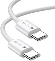 TECHLY ICOC-MU4-20G240W2 USB-C Apa - USB-C Apa 4.0 Adat és Töltő Kábel - 2 m, Fehér (ICOC-MU4-20G240W2)