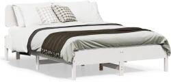 vidaXL fehér tömör fenyőfa ágy matrac nélkül 135 x 190 cm (3328248)