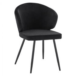 Scaun living Jiya, catifea neagra (HM8728.04)