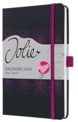 Sigel Naptár, A5, heti, 2025, kemény boritó, SIGEL "Jolie", fekete-pink (SIJ5213) - webpapir