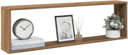 vidaXL 2 db kézműves tölgyszínű szerelt fa fali kockapolc 100x15x30 cm (856584) - vidaxl