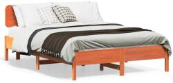 vidaXL viaszbarna tömör fenyőfa ágy matrac nélkül 140 x 190 cm (3328246) - vidaxl