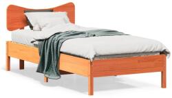 vidaXL viaszbarna tömör fenyőfa ágy matrac nélkül 100 x 200 cm (3328240) - vidaxl