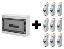 GEWISS 1db GW40106BS DC1000V kiselo. FK átl. ajtó 1x18M PEN sínnel IP65+9 db GW92007 1P 16A C 6kA kism. - AP01834 (AP01834)