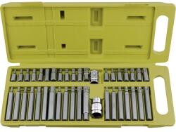 Extol BIT klt. 40 db HEX-TORX-XZN, 10mm, adapter 3/8″ és 1/2″, CrV, műanyag dobozban (6640)