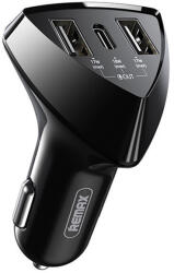 REMAX Szivargyújtós autós töltő 2USB/USB-C QC-PD 35W RCC214