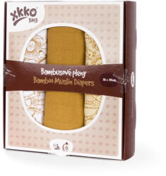 XKKO Bambusz tetra pelenka - 70*70 cm - Safari Honey Mustard (BMB070050)