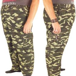 TifanTEX Pantaloni de camuflaj supradimensionați HX829 Woodland (2433E5)