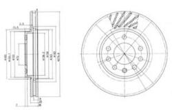 DELPHI Disc frana OPEL ASTRA G Hatchback (F48, F08) (1998 - 2009) DELPHI BG3405