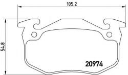 BREMBO Set placute frana, frana disc RENAULT MEGANE I (BA0/1) (1995 - 2004) BREMBO P 61 032