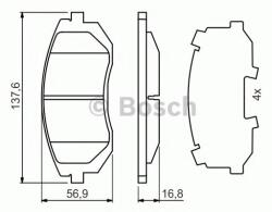 Bosch Set placute frana, frana disc SUBARU LEGACY IV (BL, BP) (2003 - 2016) BOSCH 0 986 494 653