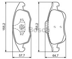 Bosch Set placute frana, frana disc PEUGEOT PARTNER (2008 - 2016) BOSCH 0 986 494 235