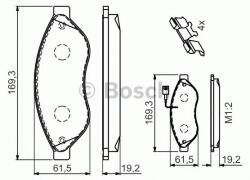 Bosch Set placute frana, frana disc FIAT DUCATO caroserie (250, 290) (2006 - 2016) BOSCH 0 986 494 591