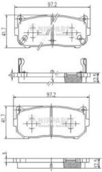 NIPPARTS Set placute frana, frana disc KIA CERATO limuzina (2001 - 2004) NIPPARTS J3610301