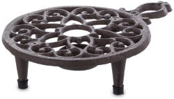 ART-POL Öntöttvas míves fekete mécsestartós edénymelegítő állvány fogantyúval 5x16x21, 5cm (159134)