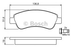 Bosch Set placute frana, frana disc PEUGEOT 206 limuzina (2007 - 2016) BOSCH 0 986 494 027