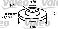 VALEO Disc frana HYUNDAI SONATA VI (YF) (2009 - 2016) VALEO 197121