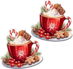 Nyomtatott dekorkarton - Karácsonyi forró csoki 2db - kosarbolt