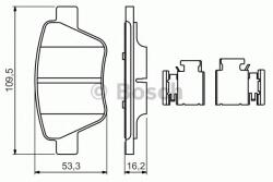 Bosch Set placute frana, frana disc AUDI A3 Cabriolet (8P7) (2008 - 2013) BOSCH 0 986 494 643