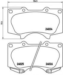 BREMBO Set placute frana, frana disc TOYOTA LAND CRUISER 150 (KDJ15, GRJ15) (2009 - 2016) BREMBO P 83 102