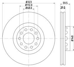 KRIEGER Disc frana TOYOTA COROLLA Verso (ZDE12, CDE12) (2001 - 2004) KRIEGER 0950004185