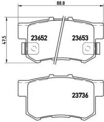 BREMBO Set placute frana, frana disc HONDA CIVIC VII Limuzina (ES) (2000 - 2006) BREMBO P 28 039