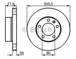 Bosch Disc frana RENAULT MASTER II platou / sasiu (ED/HD/UD) (1998 - 2010) BOSCH 0 986 479 B59