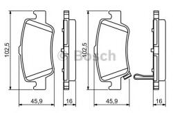 Bosch Set placute frana, frana disc TOYOTA AURIS (ZWE18, NZE18, ZRE18) (2012 - 2016) BOSCH 0 986 494 182