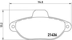 BREMBO Set placute frana, frana disc FIAT 500 (312) (2007 - 2016) BREMBO P 23 160