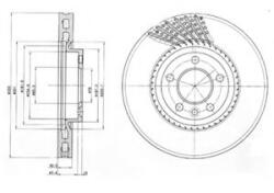 DELPHI Disc frana VW TRANSPORTER V caroserie (7HA, 7HH, 7EA, 7EH) (2003 - 2016) DELPHI BG9892