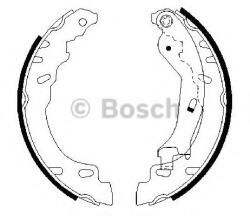 Bosch Set saboti frana FORD KA (RU8) (2008 - 2016) BOSCH 0 986 487 704