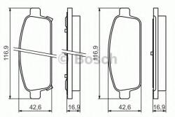 Bosch Set placute frana, frana disc CHEVROLET AVEO Hatchback (T300) (2011 - 2016) BOSCH 0 986 494 435