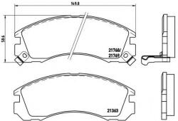 BREMBO Set placute frana, frana disc MITSUBISHI OUTLANDER III (GF, GG, ZJ) (2012 - 2016) BREMBO P 54 017