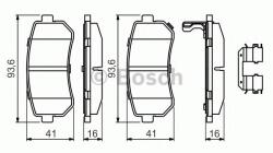 Bosch Set placute frana, frana disc KIA CEED (JD) (2012 - 2016) BOSCH 0 986 494 627