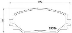 BREMBO Set placute frana, frana disc TOYOTA COROLLA Limuzina (E15) (2006 - 2016) BREMBO P 83 082