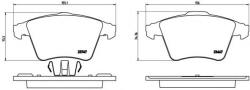 BREMBO Set placute frana, frana disc VW TRANSPORTER V caroserie (7HA, 7HH, 7EA, 7EH) (2003 - 2016) BREMBO P 85 106