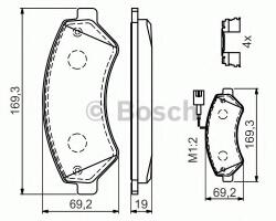 Bosch Set placute frana, frana disc FIAT DUCATO platou / sasiu (250, 290) (2006 - 2016) BOSCH 0 986 494 580