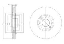 DELPHI Disc frana PEUGEOT 3008 (2009 - 2016) DELPHI BG3622