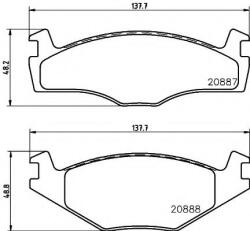 HELLA Set placute frana, frana disc SEAT CORDOBA (6K1, 6K2) (1993 - 1999) HELLA 8DB 355 006-381