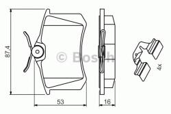 Bosch Set placute frana, frana disc RENAULT MEGANE II (BM0/1, CM0/1) (2002 - 2011) BOSCH 0 986 494 600