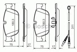 Bosch Set placute frana, frana disc PEUGEOT 508 (2010 - 2016) BOSCH 0 986 494 526