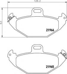 HELLA Set placute frana, frana disc RENAULT LAGUNA I Grandtour (K56) (1995 - 2001) HELLA 8DB 355 019-351