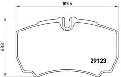 BREMBO Set placute frana, frana disc IVECO DAILY V autobasculanta (2011 - 2014) BREMBO P A6 023