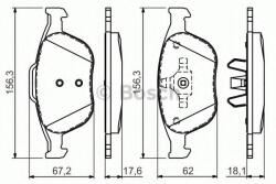 Bosch Set placute frana, frana disc FORD FOCUS (DAW, DBW) (1998 - 2007) BOSCH 0 986 424 701