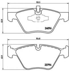 BREMBO Set placute frana, frana disc BMW Seria 1 (E87) (2003 - 2013) BREMBO P 06 040